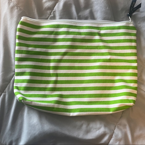 Thirty-One Green Striped and Floral Cosmetic Bags - Picture 3 of 6